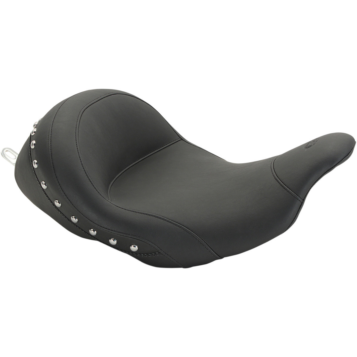 Mustang #76079 - Lowdown Vintage Seat - No Driver Backrest - Chrome Studded - FL '08-'25