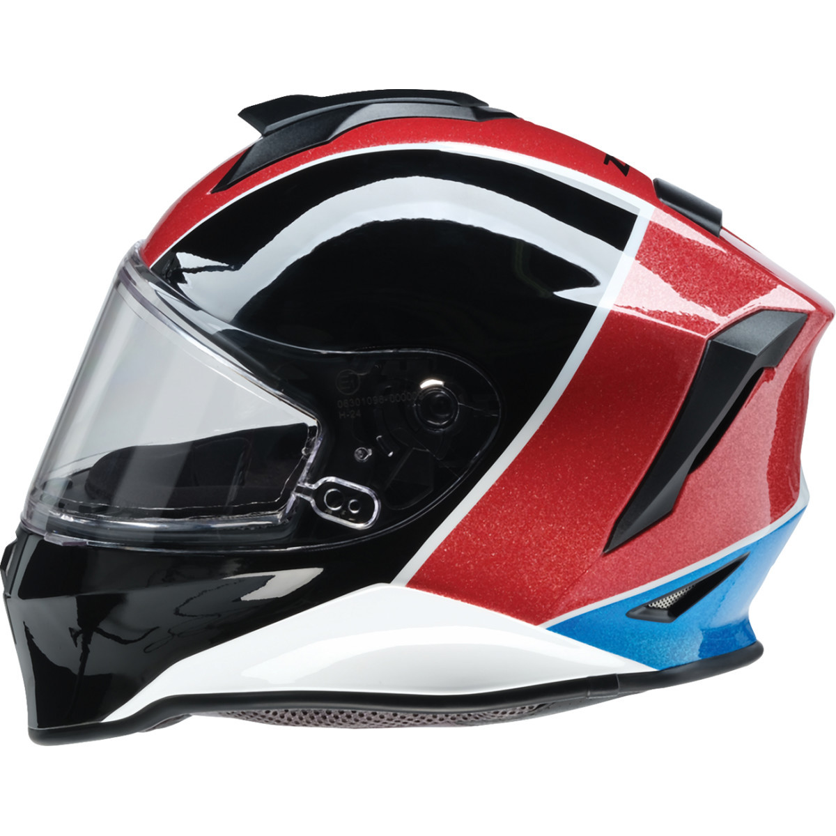 Z1R - Youth Warrant 2.0 Snow Helmet - Fresh Pow - Red/White/Blue - Small