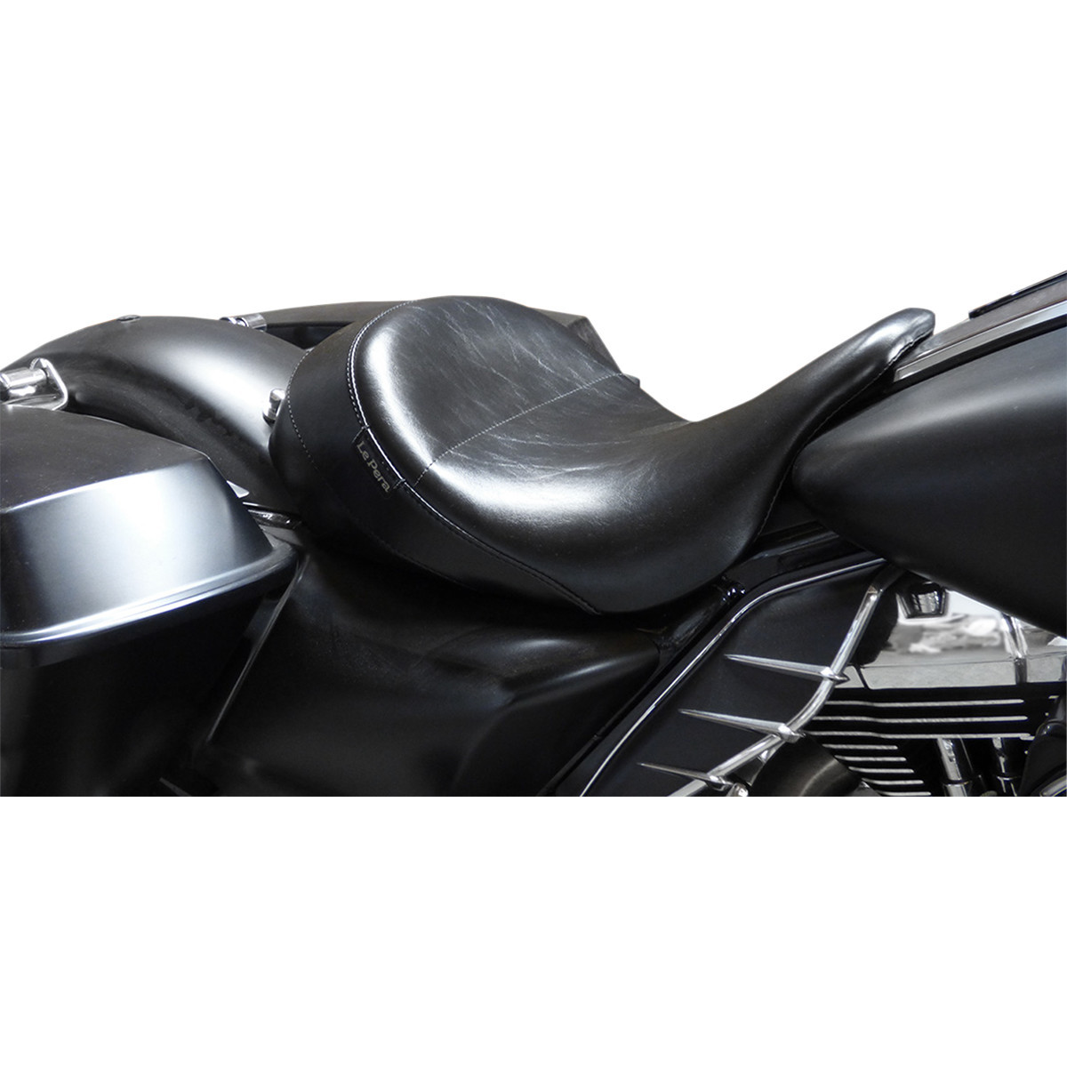 LE Pera #LKU-017 - Aviator Up Front Solo Seat - Smooth - Black - FL '08-'24