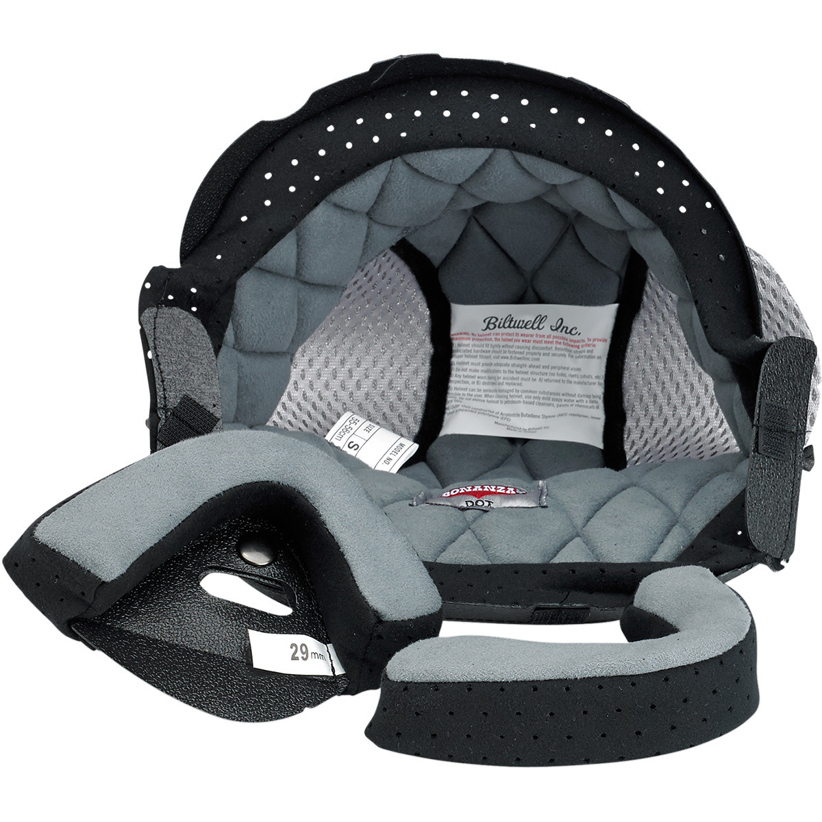 Biltwell #0001-011-5706 - Bonanza Liner - Black/Gray - 2XL