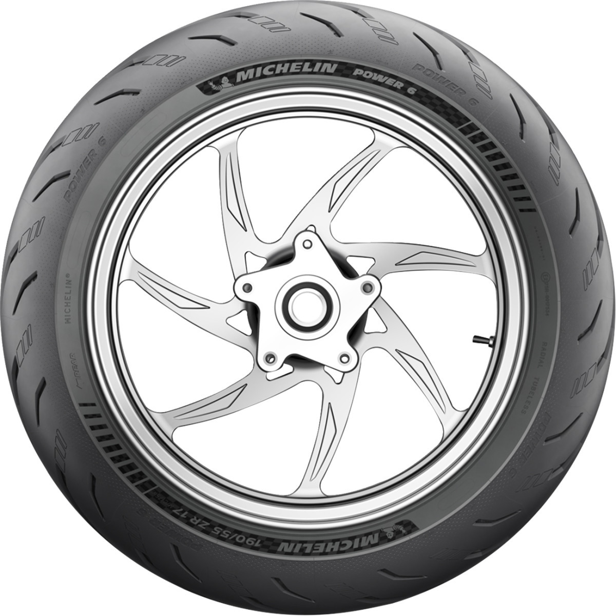Michelin #10946 - Tire - Power 6 - Rear - 190/55ZR17 - (75W)