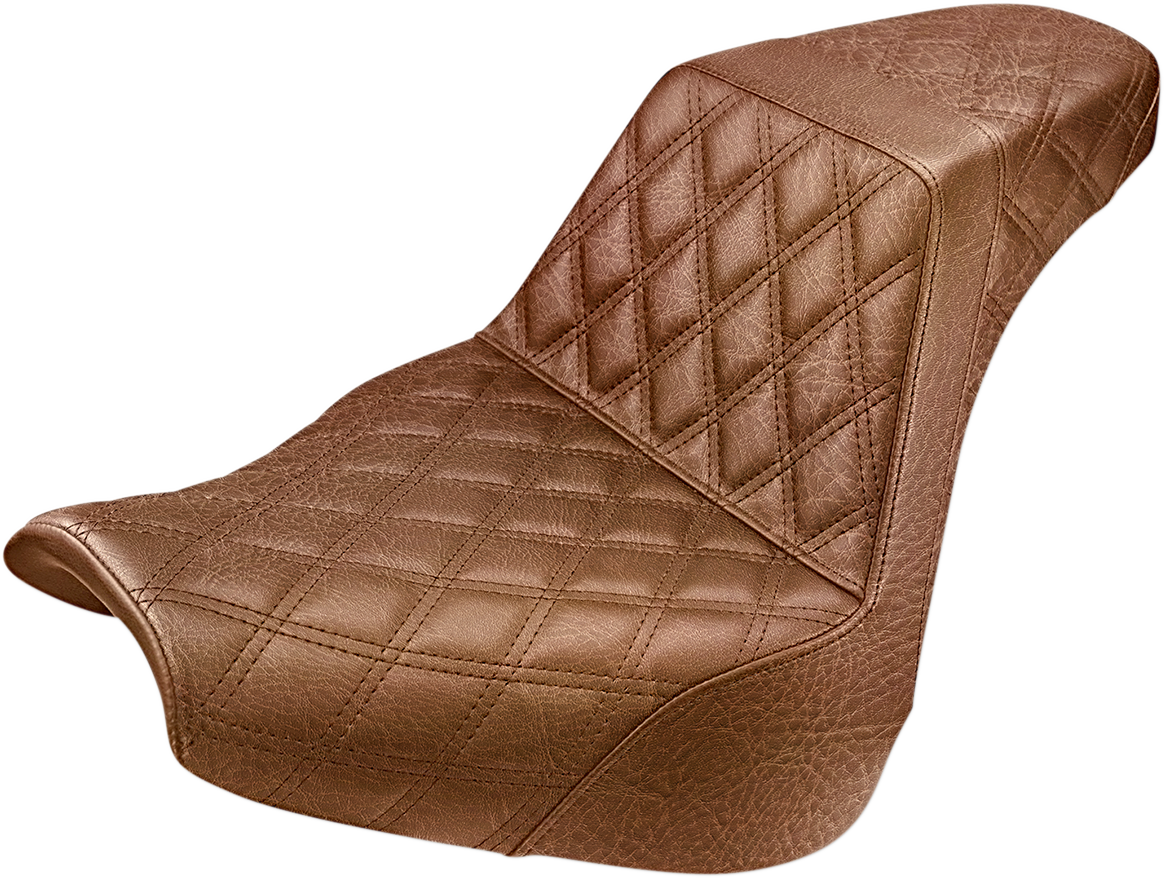 Step Up Seat - Lattice Stitched - Brown - FXBR/S - Lutzka's Garage