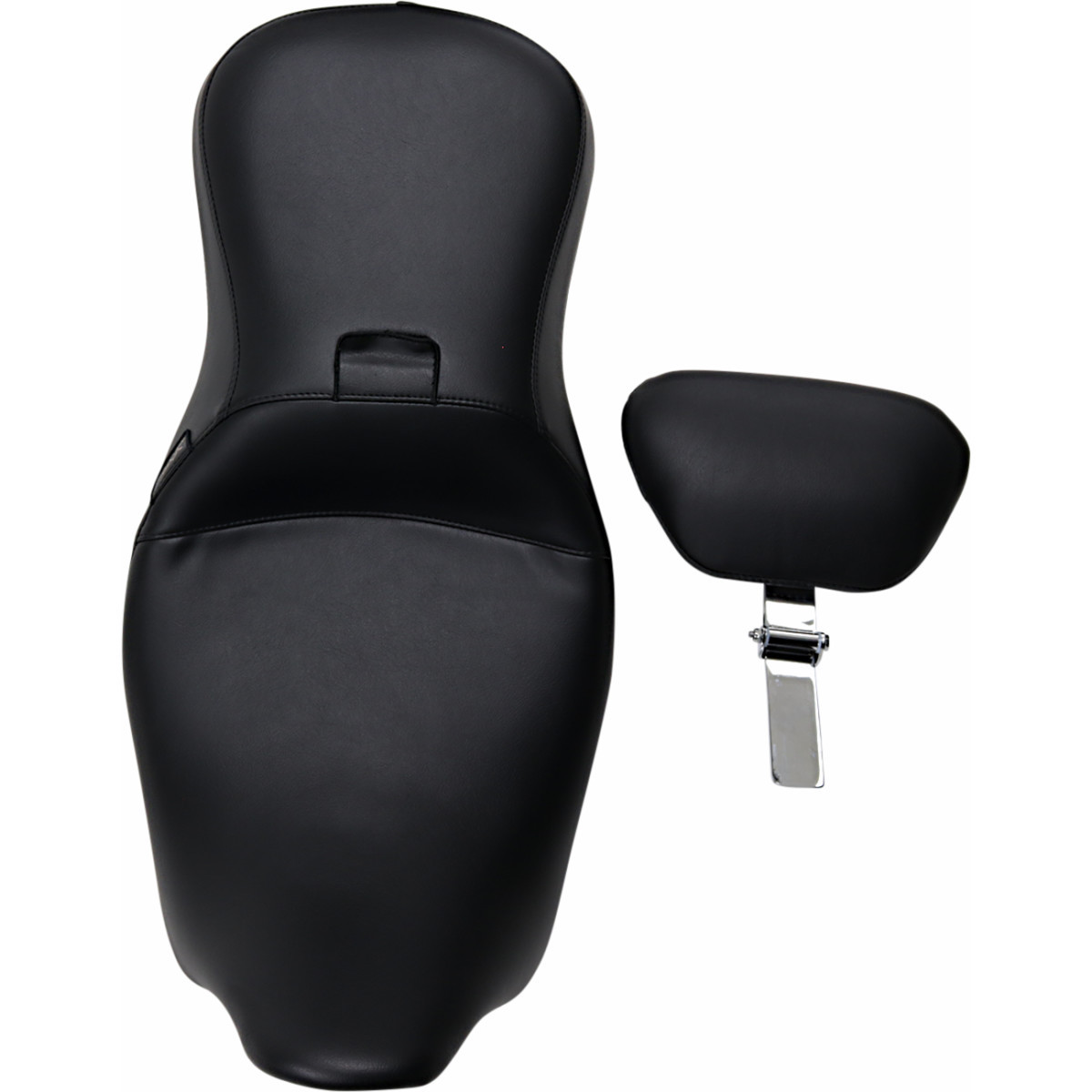 LE Pera #LK-997BR - Outcast Seat - 2-Up - With Backrest - Smooth - Black - FL '08-'23