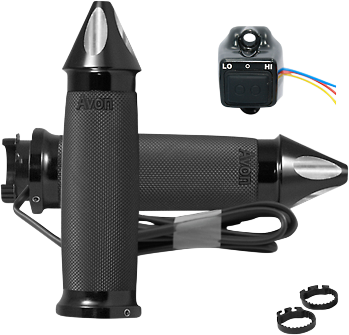 Grip - Heated - Custom Contour - Metric - Spike - Black - Lutzka's Garage