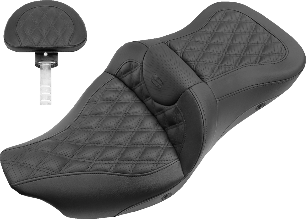 Heated Lattice Stitched Road Sofa Seat - With Backrest