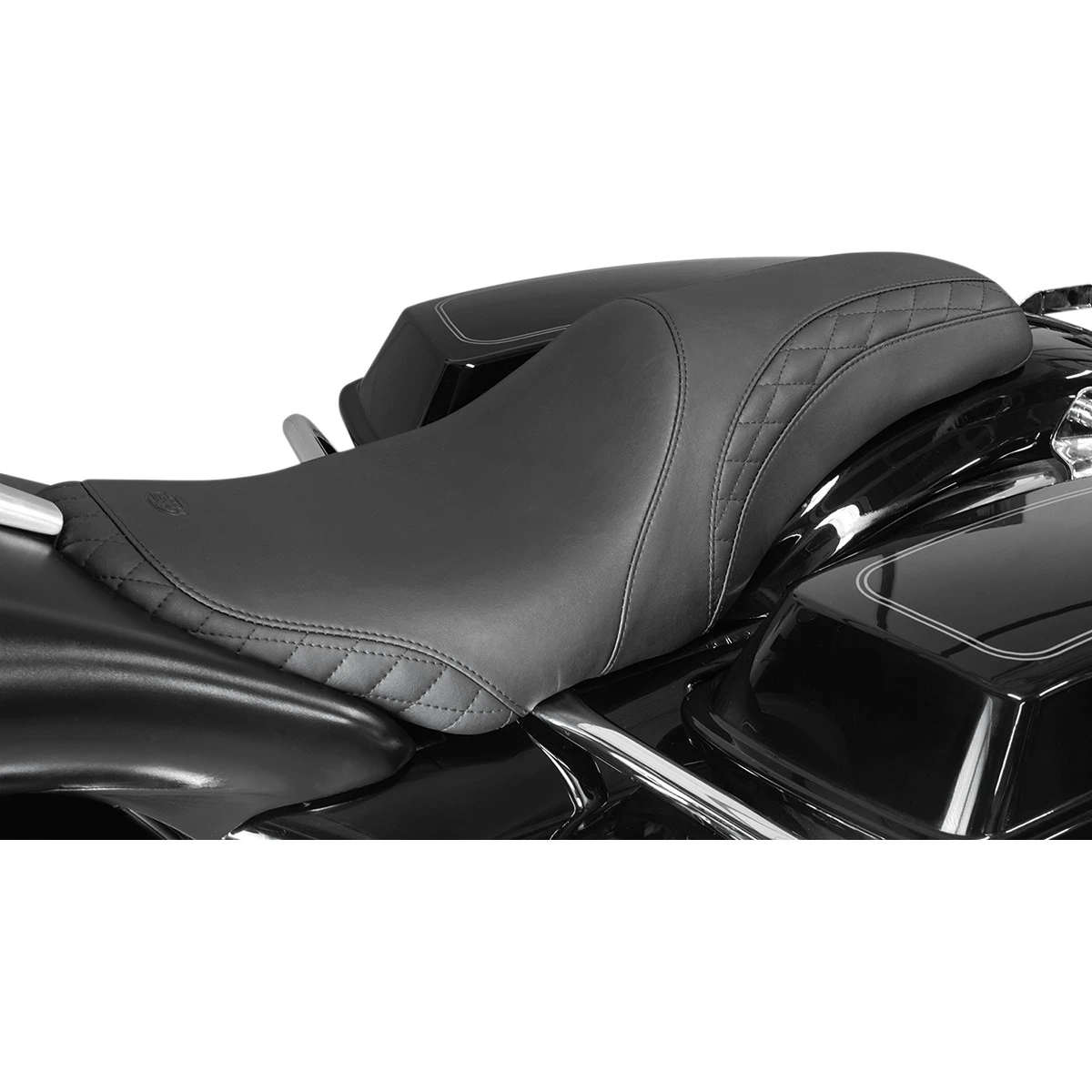 Mustang #75269 - Seat - Tripper Fastback™ - Stitched w/ Small Diamond-Stitched Inlays - Black - FL '08-'25