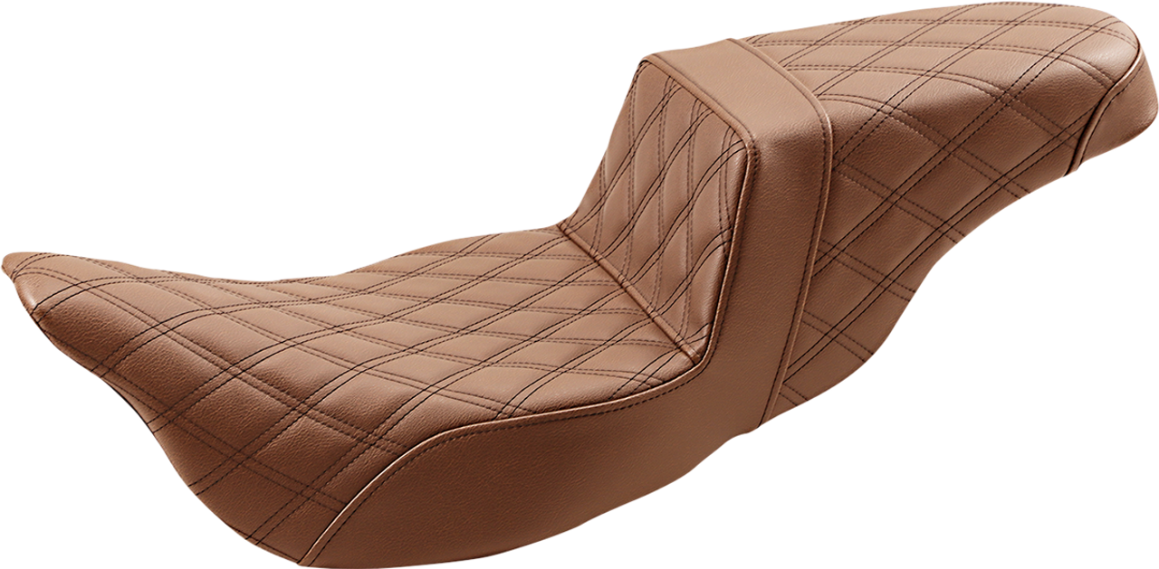 Step Up Seat - Lattice Stitched - Brown -  FLH