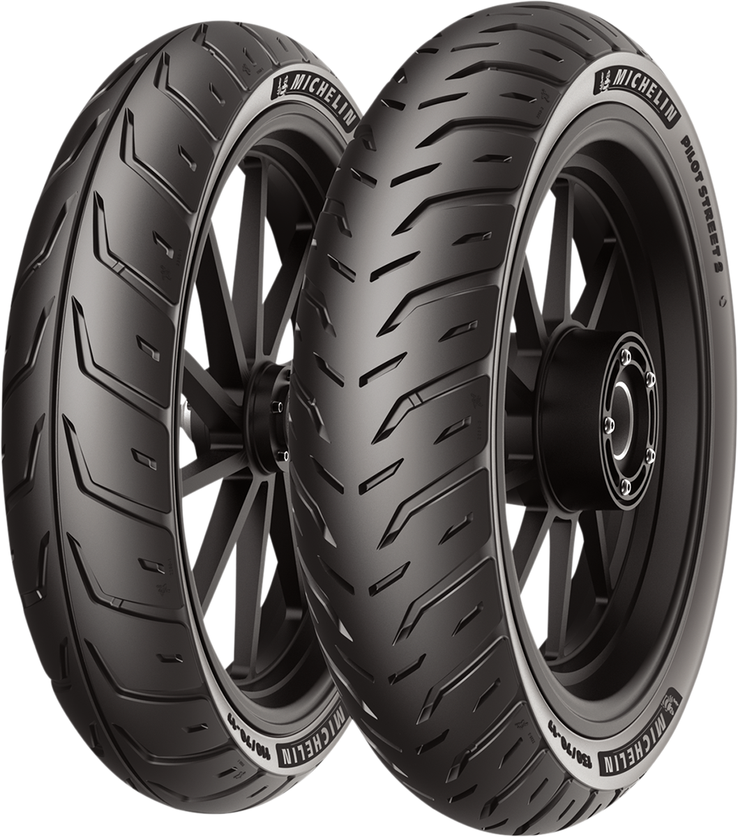 Michelin Tire - Pilot Street 2 - Front/Rear - Bias - 90/80-17 - 46S