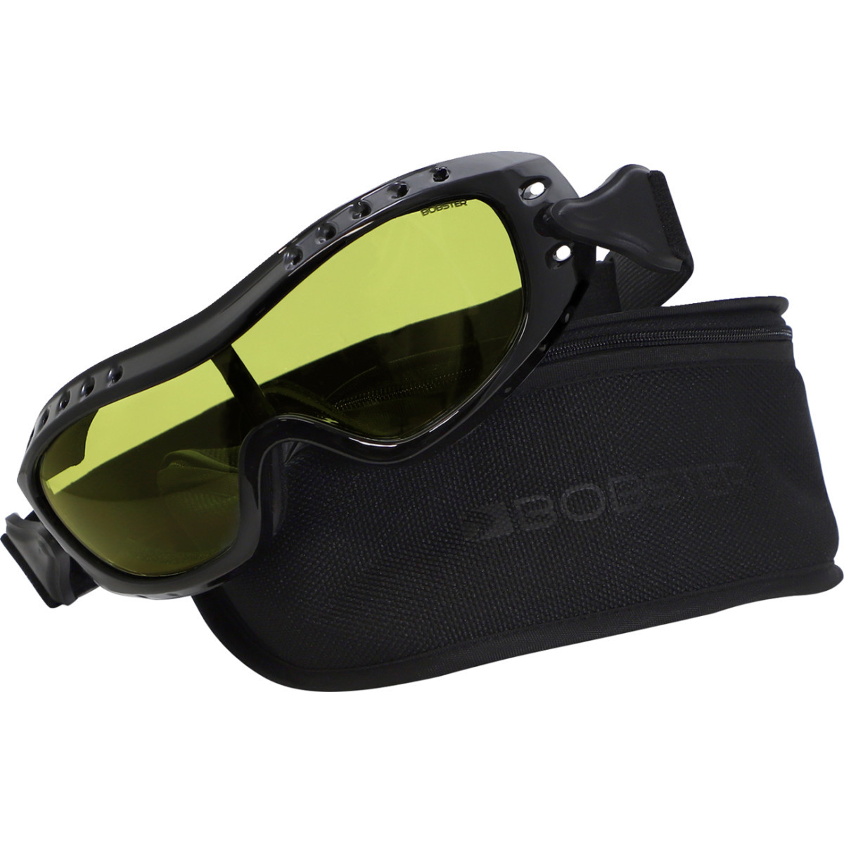 Bobster #BHAWK01Y - Night Hawk Goggle - Gloss Black - Yellow Lens