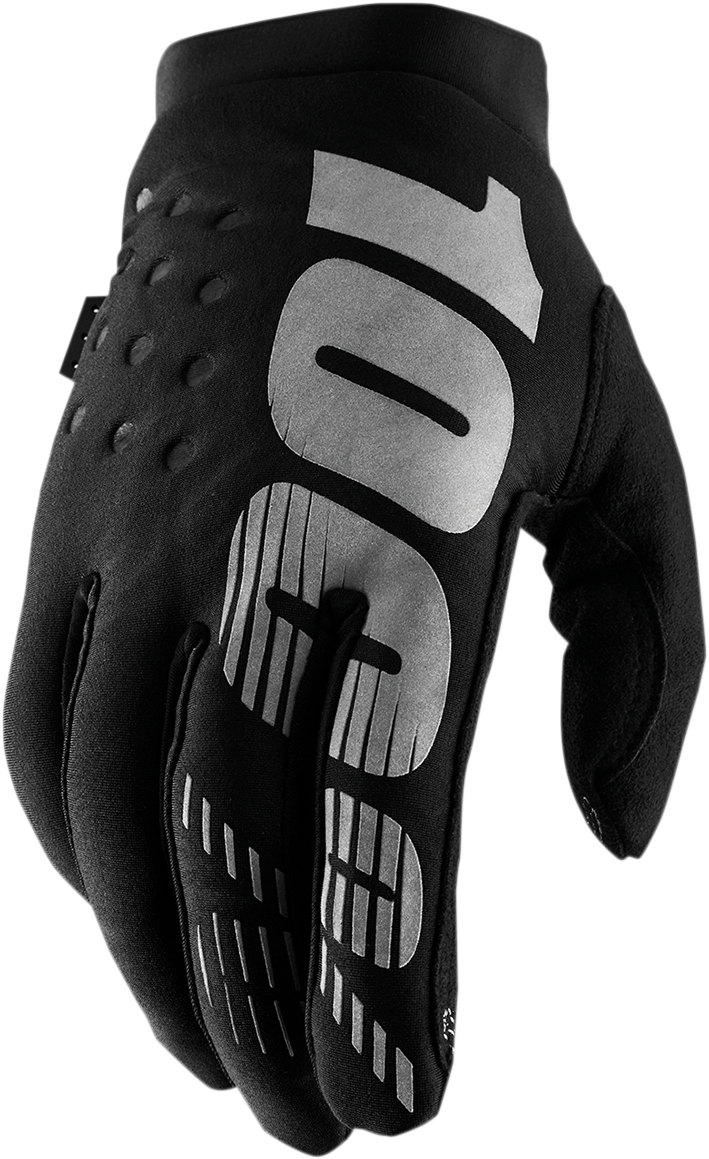 Youth Brisker Gloves - Black/Gray - Small - Lutzka's Garage