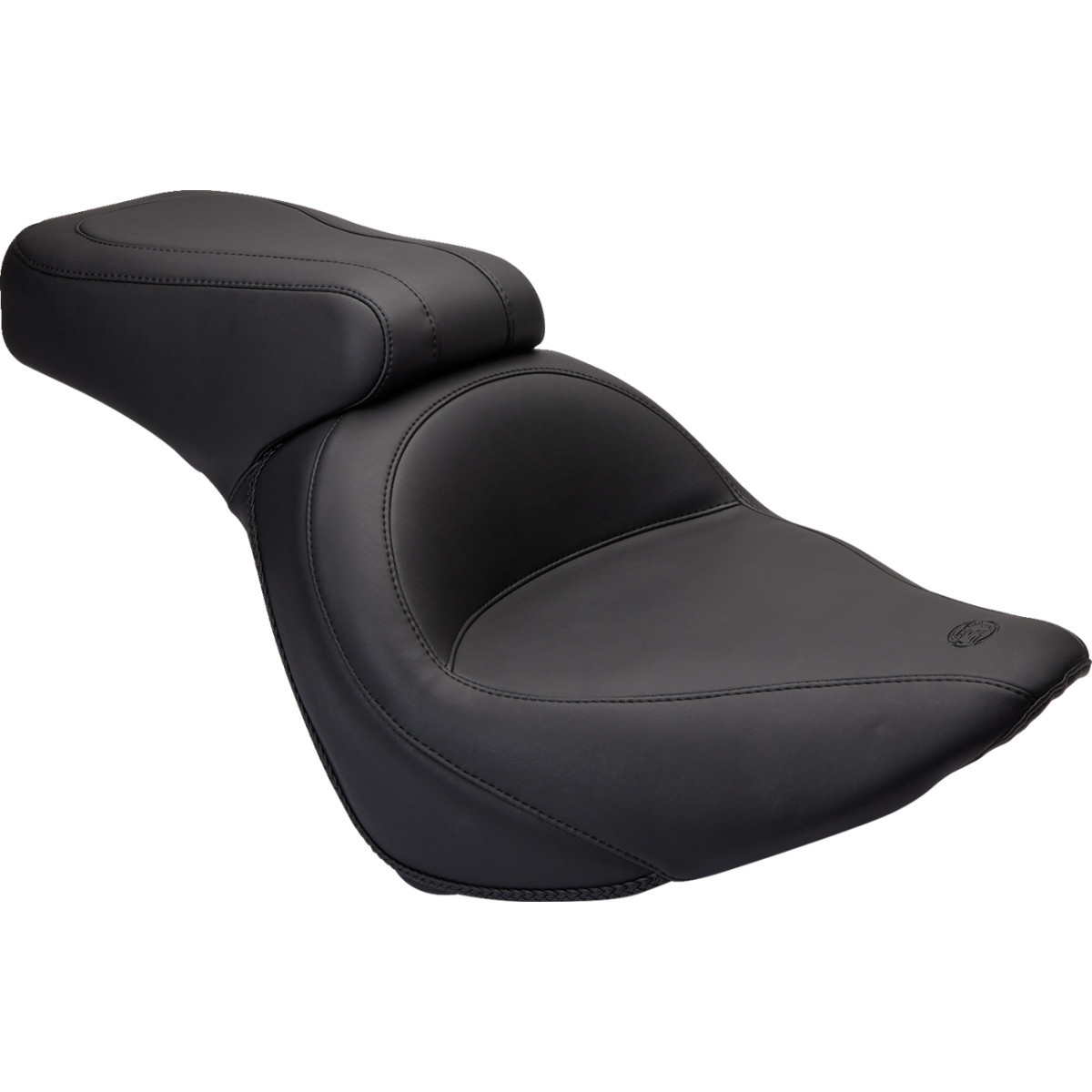 Mustang #76400 - Vintage Style Seat - Standard - Smooth - Black - FXST