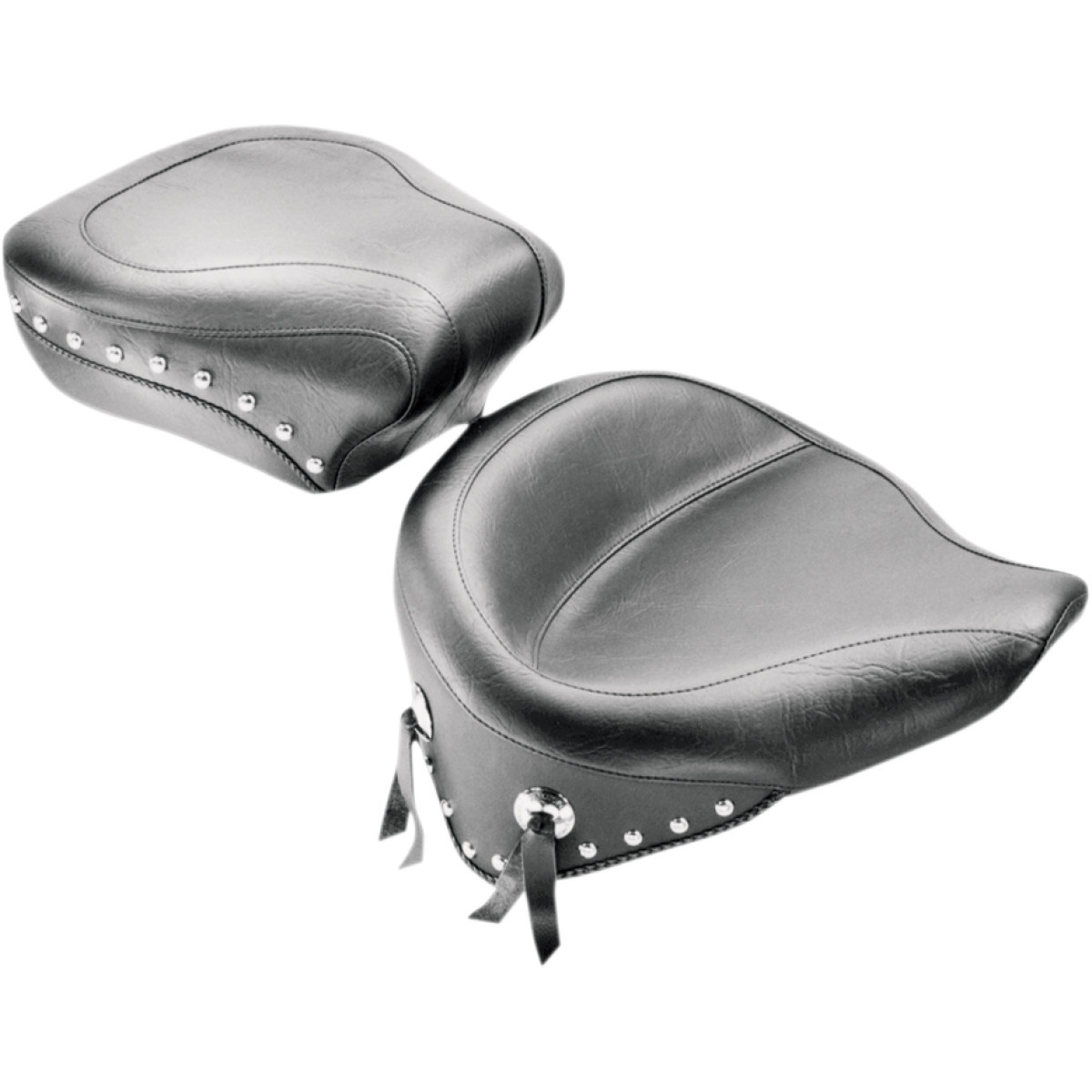 Mustang #76179 - Wide Studded Solo Seat - FLST '08-'17
