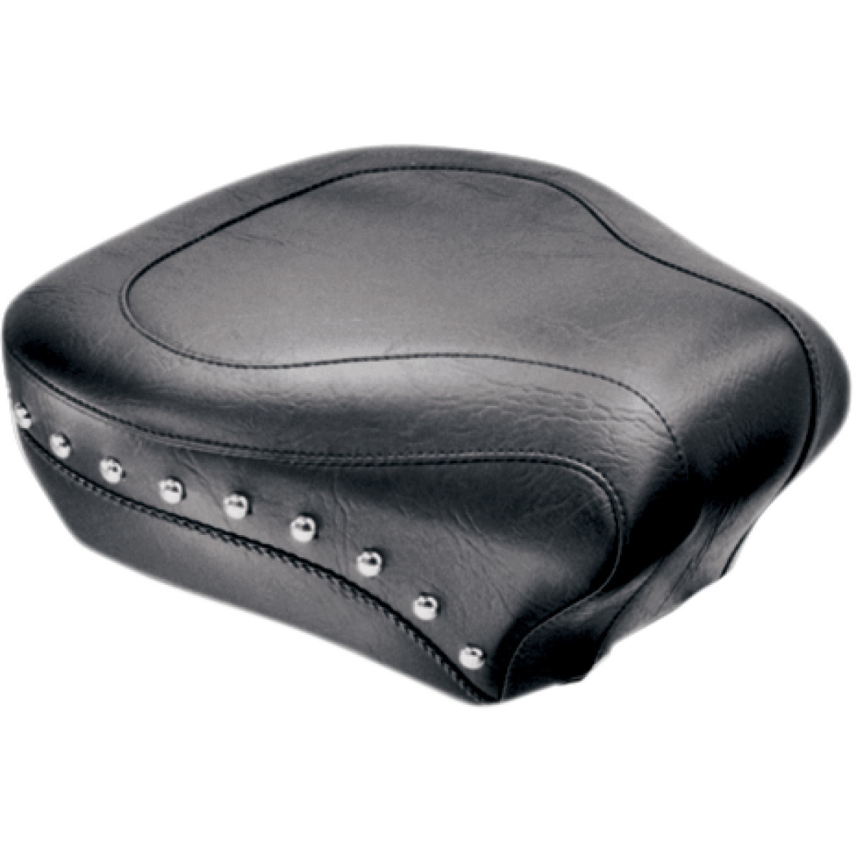 Mustang #75509 - Wide Rear Seat - Studded - Black - Softail '84-'99