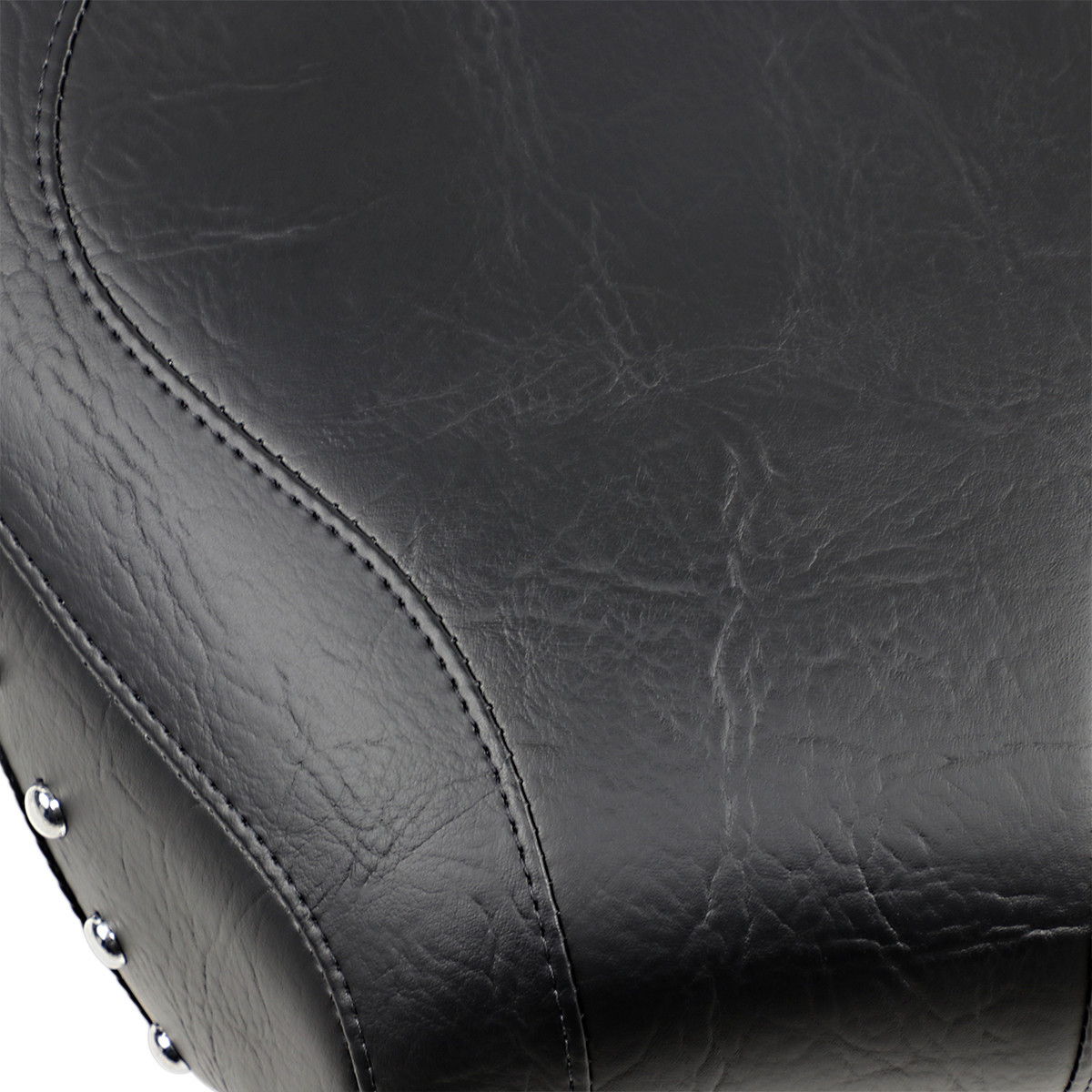 Mustang #75509 - Wide Rear Seat - Studded - Black - Softail '84-'99