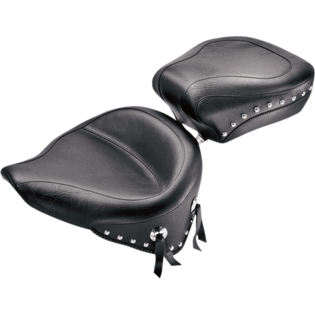 Mustang #75506 - Wide Studded Solo Seat - Softail '84-'99