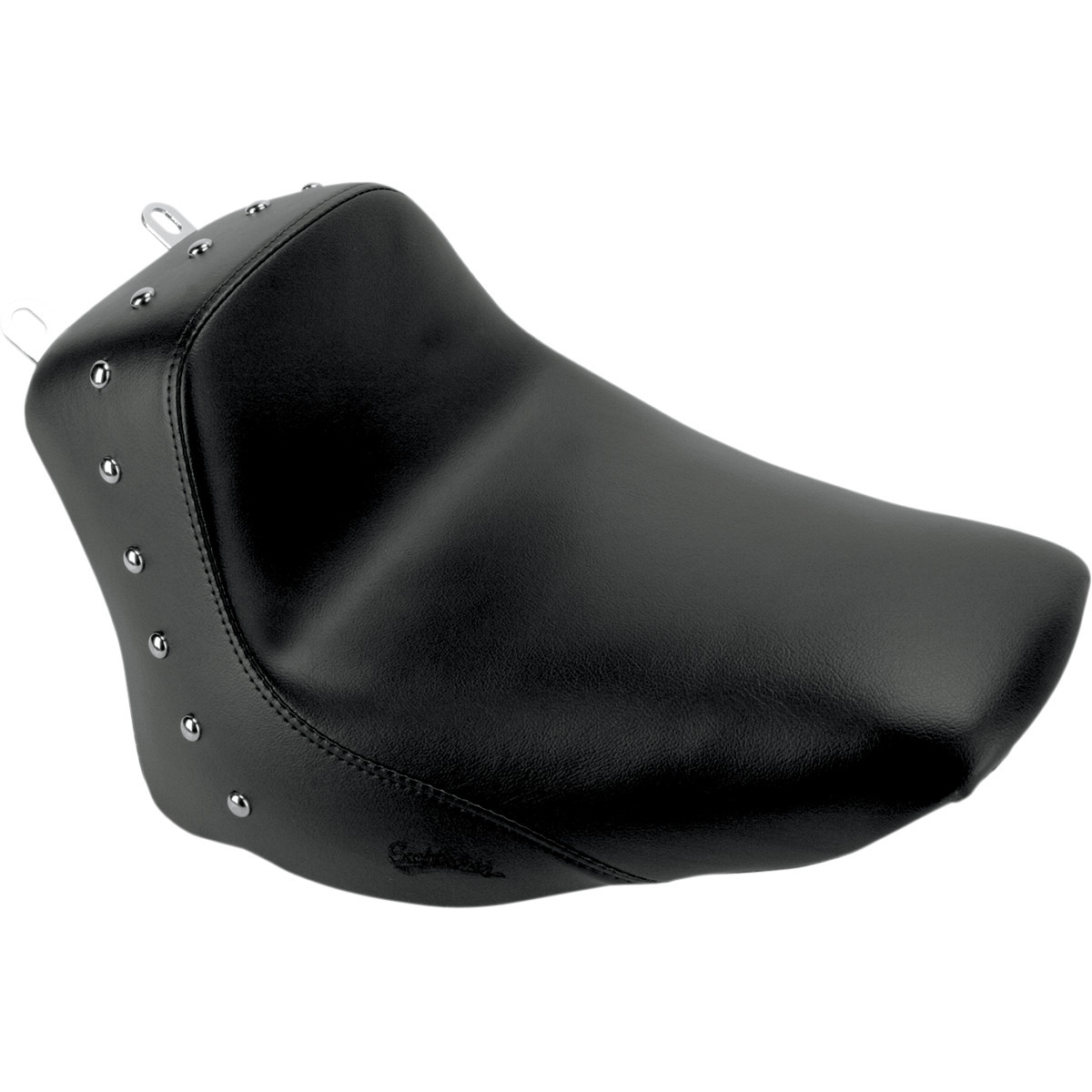 Saddlemen #806-15-0011 - Heels Down Solo Seat - Without Backrest - Studded - Black - FLSTC