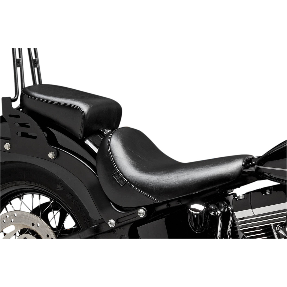 LE Pera #LKS-007PDX - Bare Bones Pillion Pad - Deluxe - Smooth - Black - FLS/FXS '11-'17