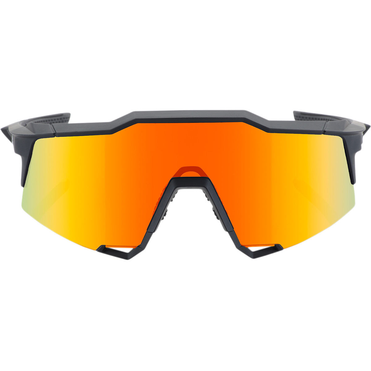 100% #60007-00008 - Speedcraft Sunglasses - Soft Tact Black - HiPER Red Multilayer Mirror Lens