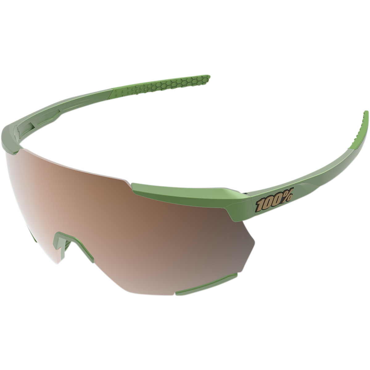 100% #61037-389-80 - Racetrap Sunglasses - Matte Metallic Viperidae - Bronze Multilayer Mirror Lens