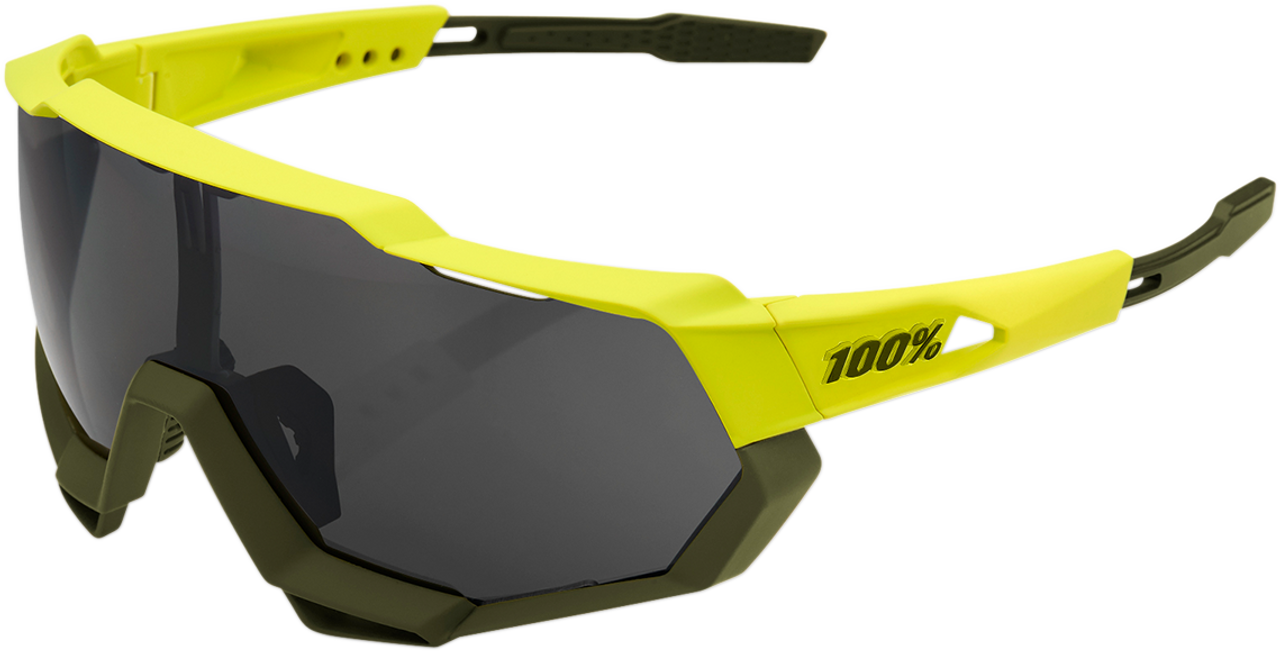 Speedtrap Sunglasses - Yellow - Black Mirror Lens - Lutzka's Garage