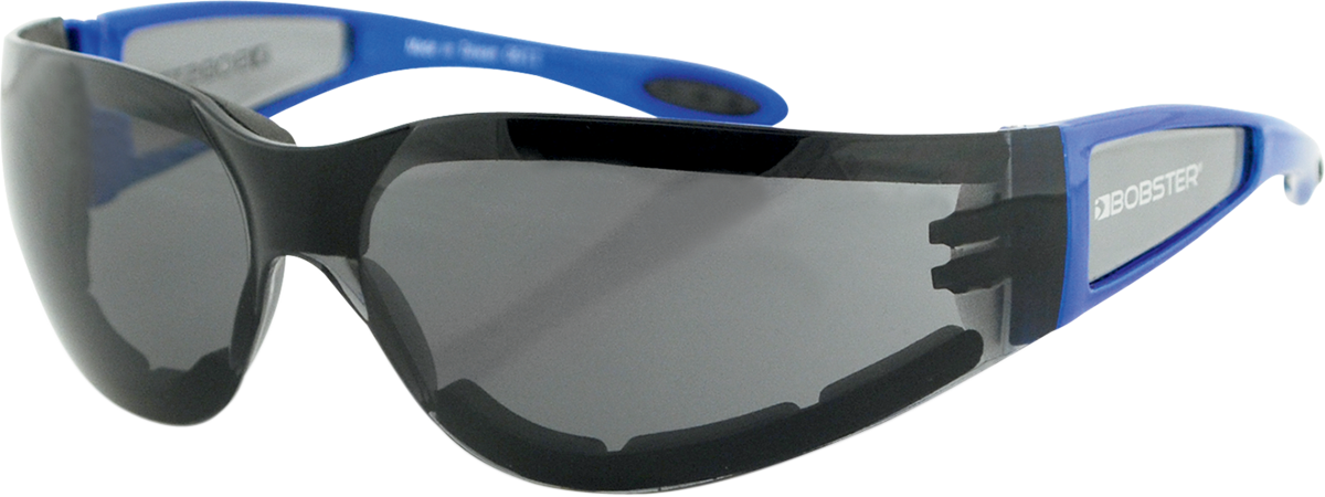 Shield II Sunglasses - Gloss Blue - Smoke - Lutzka's Garage