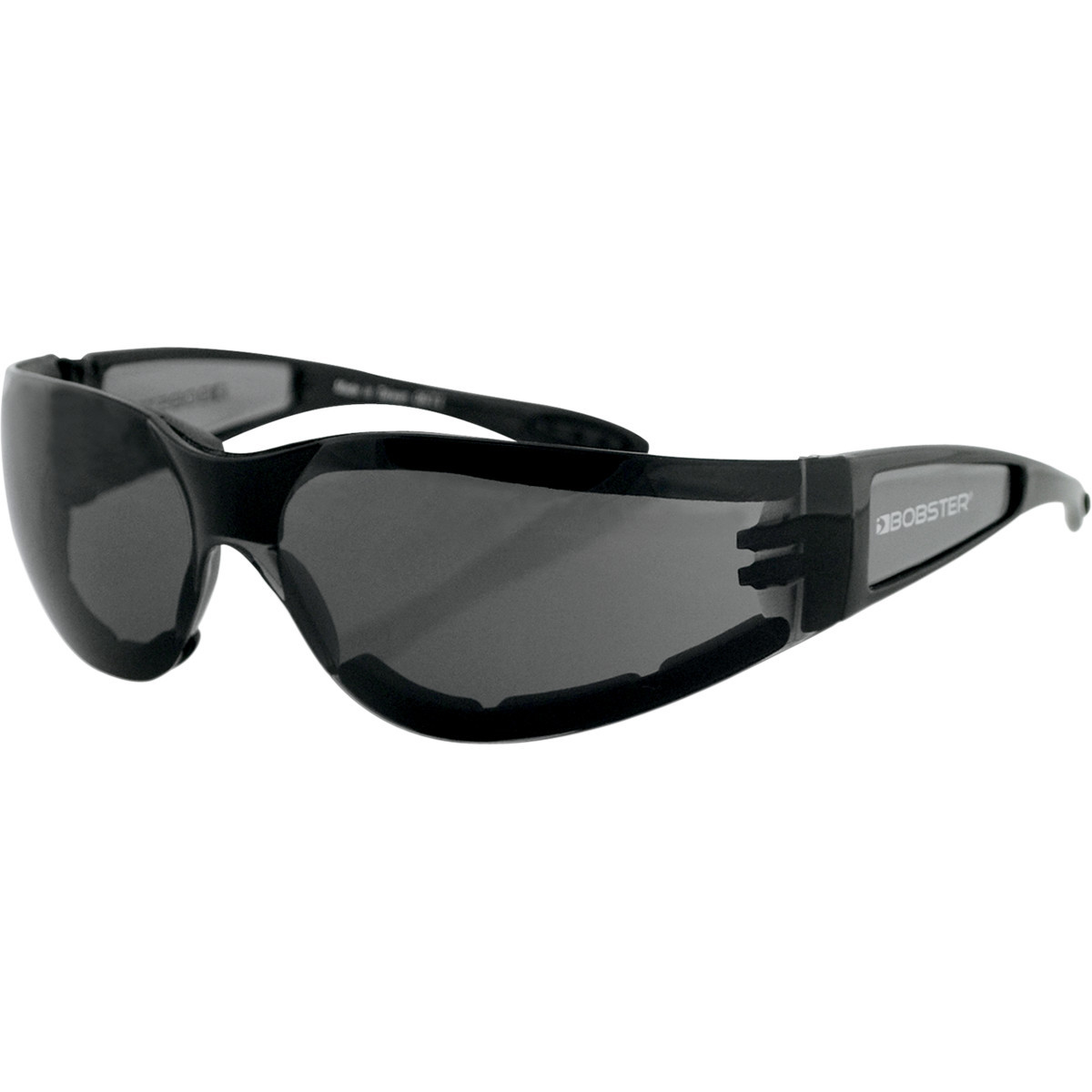 Bobster #ESH201 - Shield II Sunglasses - Gloss Black - Smoke Lens