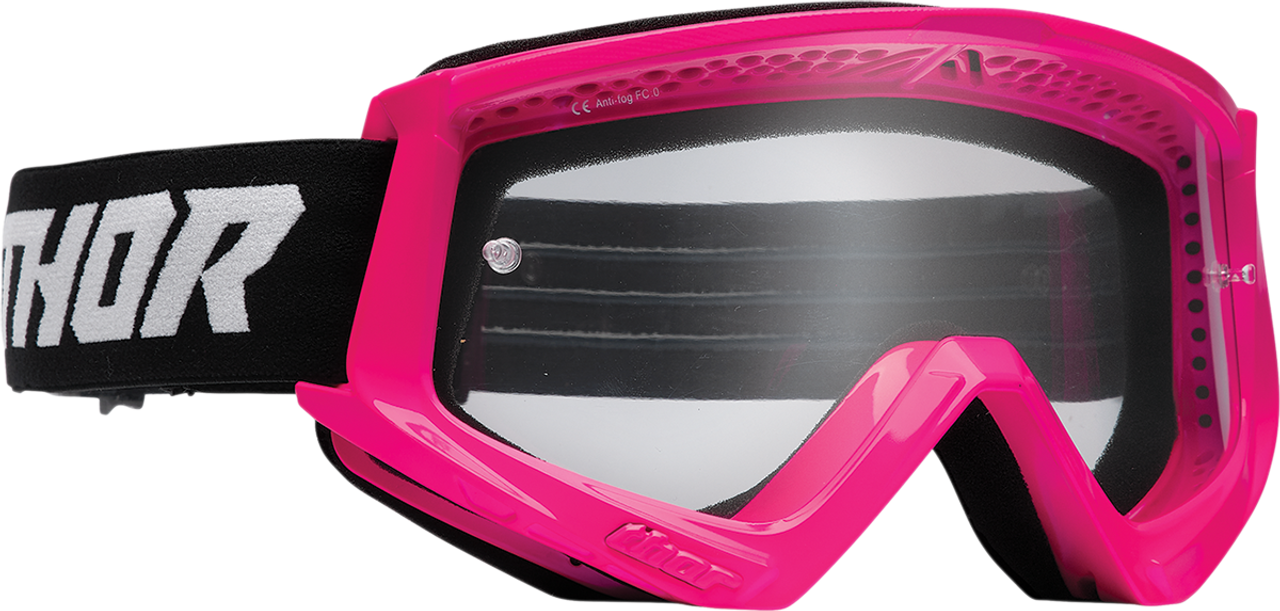 Youth Combat Goggles - Racer - Flo Pink/Black - Lutzka's Garage