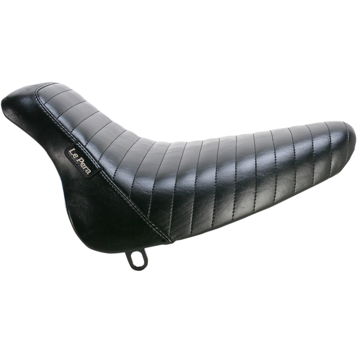 LE Pera #LX-007PT - Bare Bones Solo Seat - Pleated - Black - Softail '00-'07