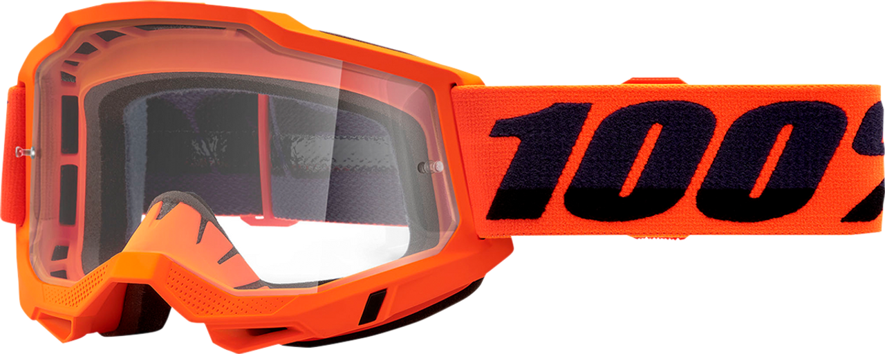 Accuri 2 OTG Goggles - Neon Orange - Clear - Lutzka's Garage