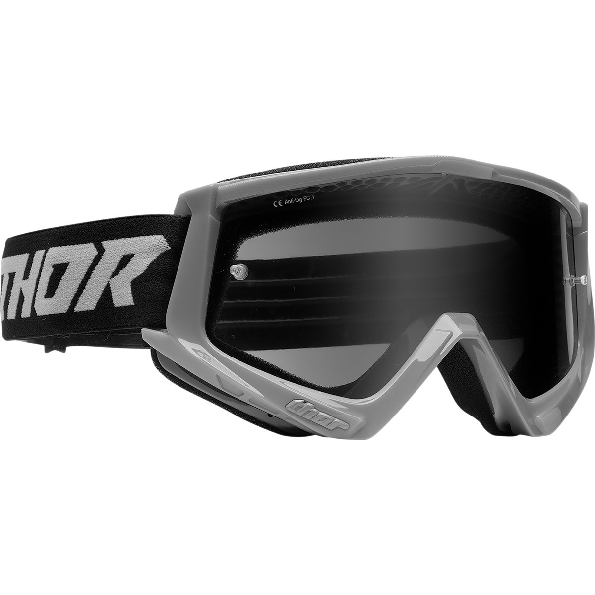 Thor - Combat Sand Goggle - Racer - Gray/Black - Smoke Lens