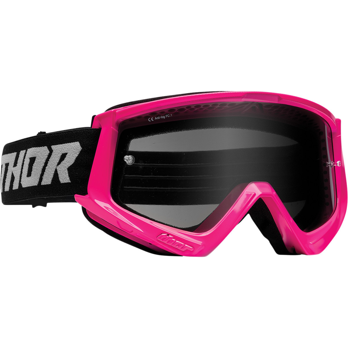 Thor - Combat Sand Goggle - Racer - Flo Pink/Gray - Smoke Lens