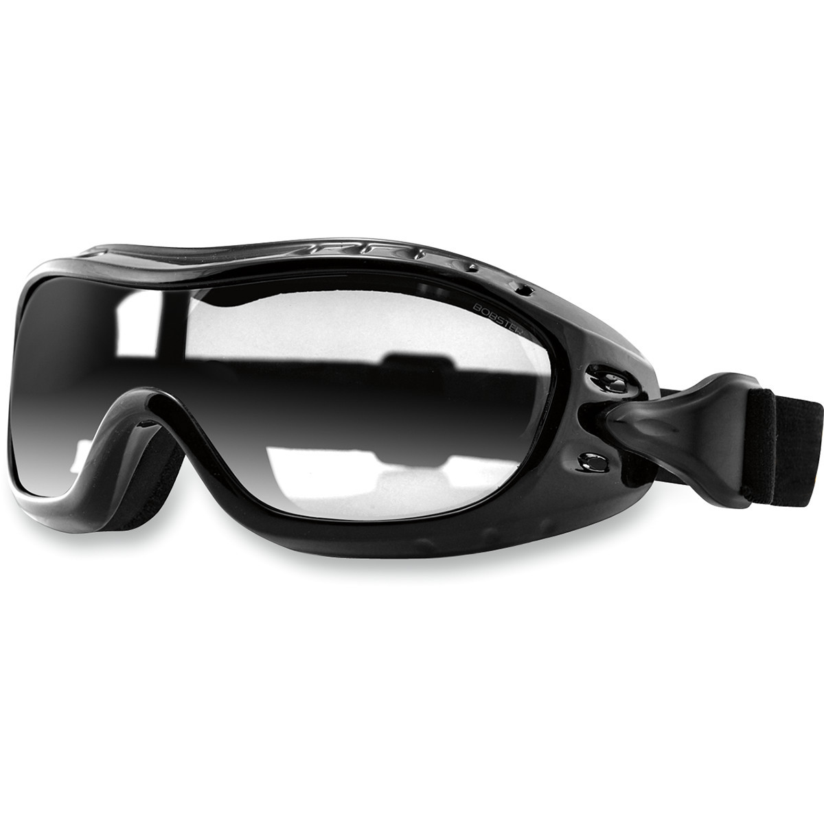 Bobster #BHAWK01C - Night Hawk Goggle - Gloss Black - Clear Lens