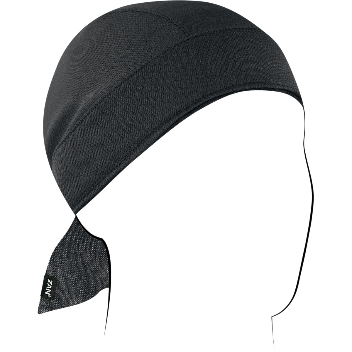 ZAN Headgear #ZM114 - Flydanna® Micro-Mesh Polyester Headwrap - Black