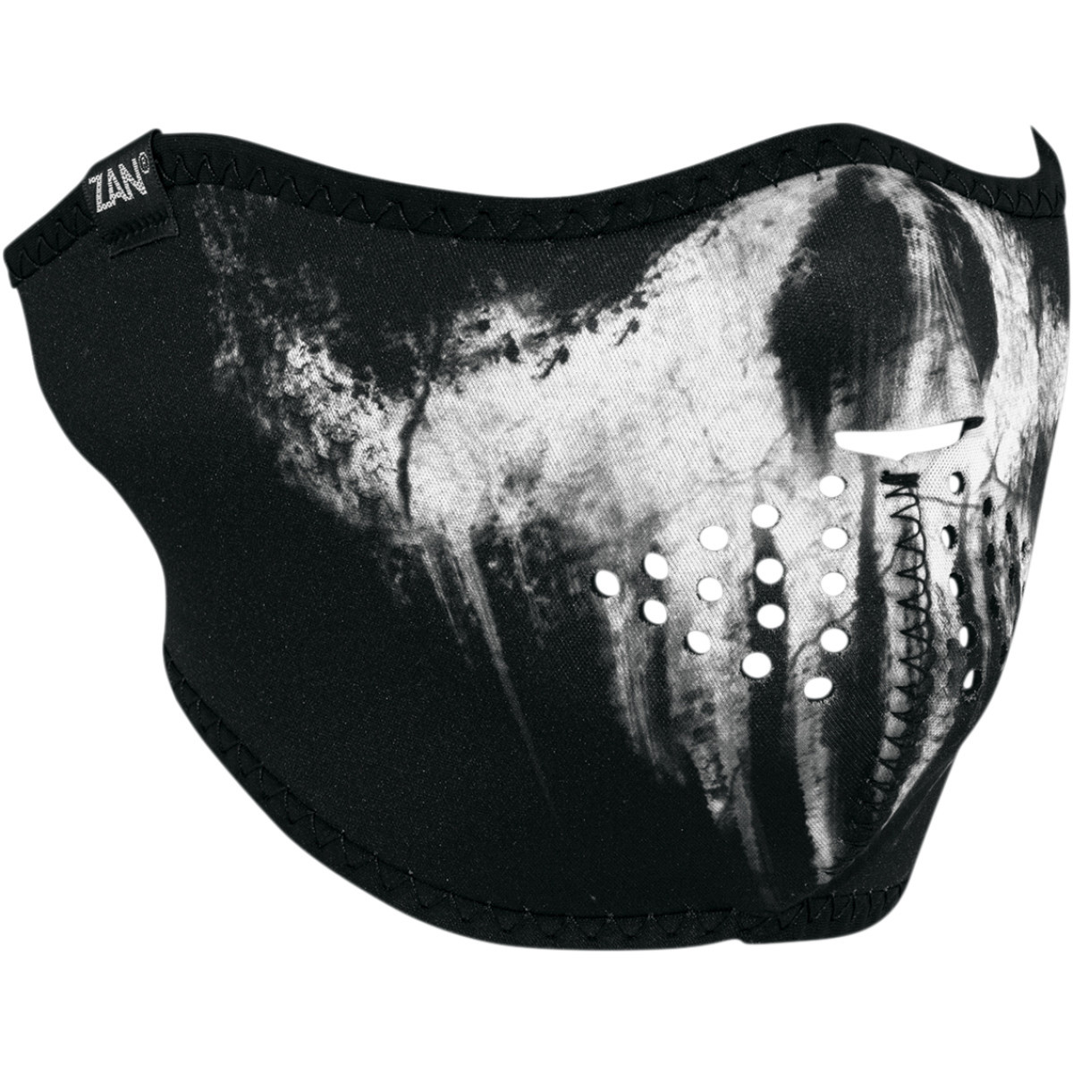 ZAN Headgear #WNFM409H - Neoprene Half Mask - Ghost Skull