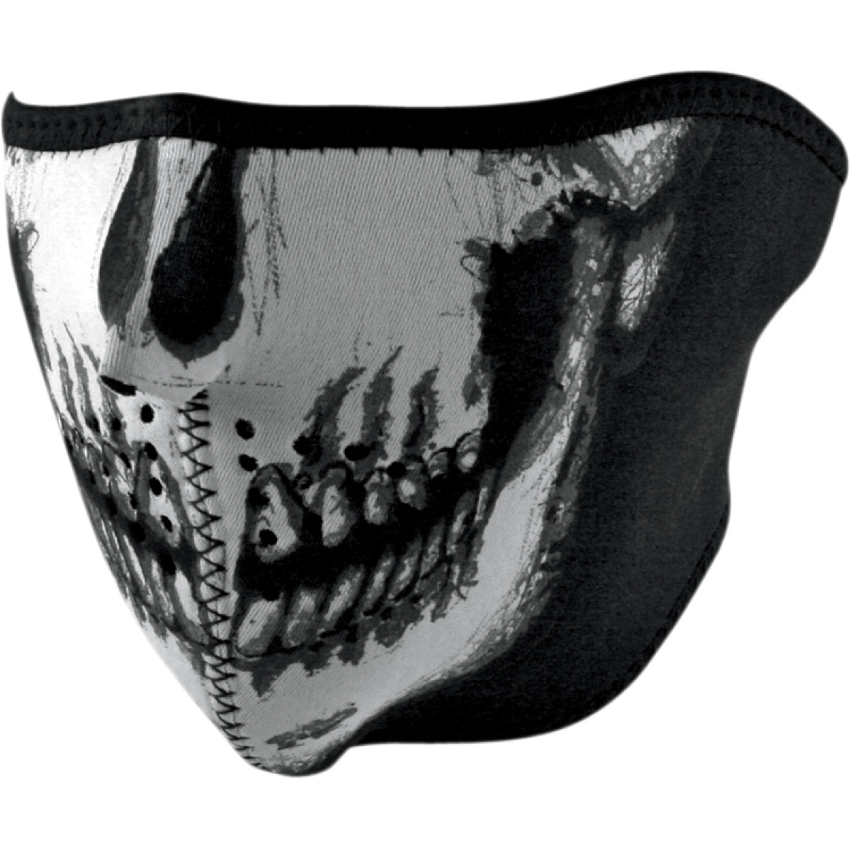 ZAN Headgear #WNFM002HG - Half Mask - Skull Face Glow In The Dark