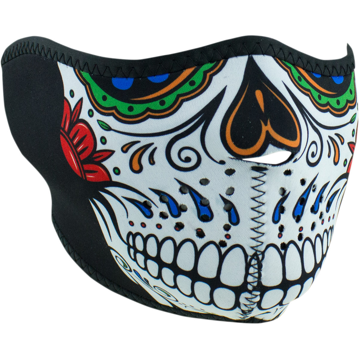 ZAN Headgear #WNFM413H - Half Mask - Muerte Skull