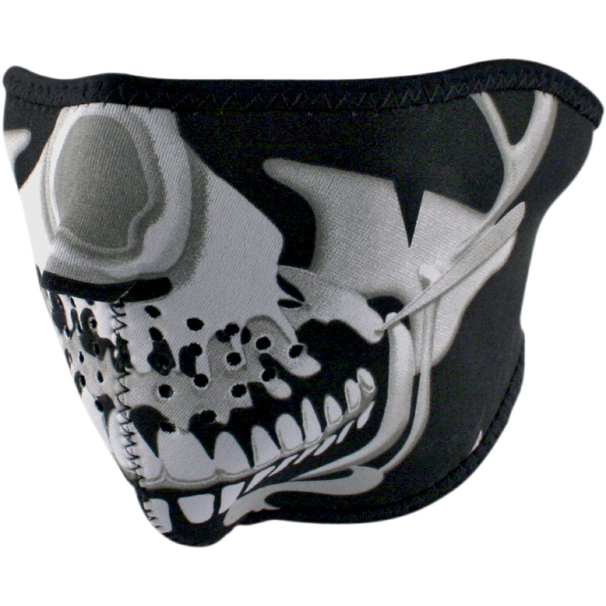 ZAN Headgear #WNFM023H - Half Mask - Chrome Skull