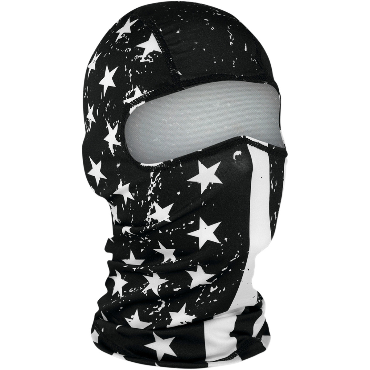 ZAN Headgear #WBP091 - Balaclava - Black/White - Flag