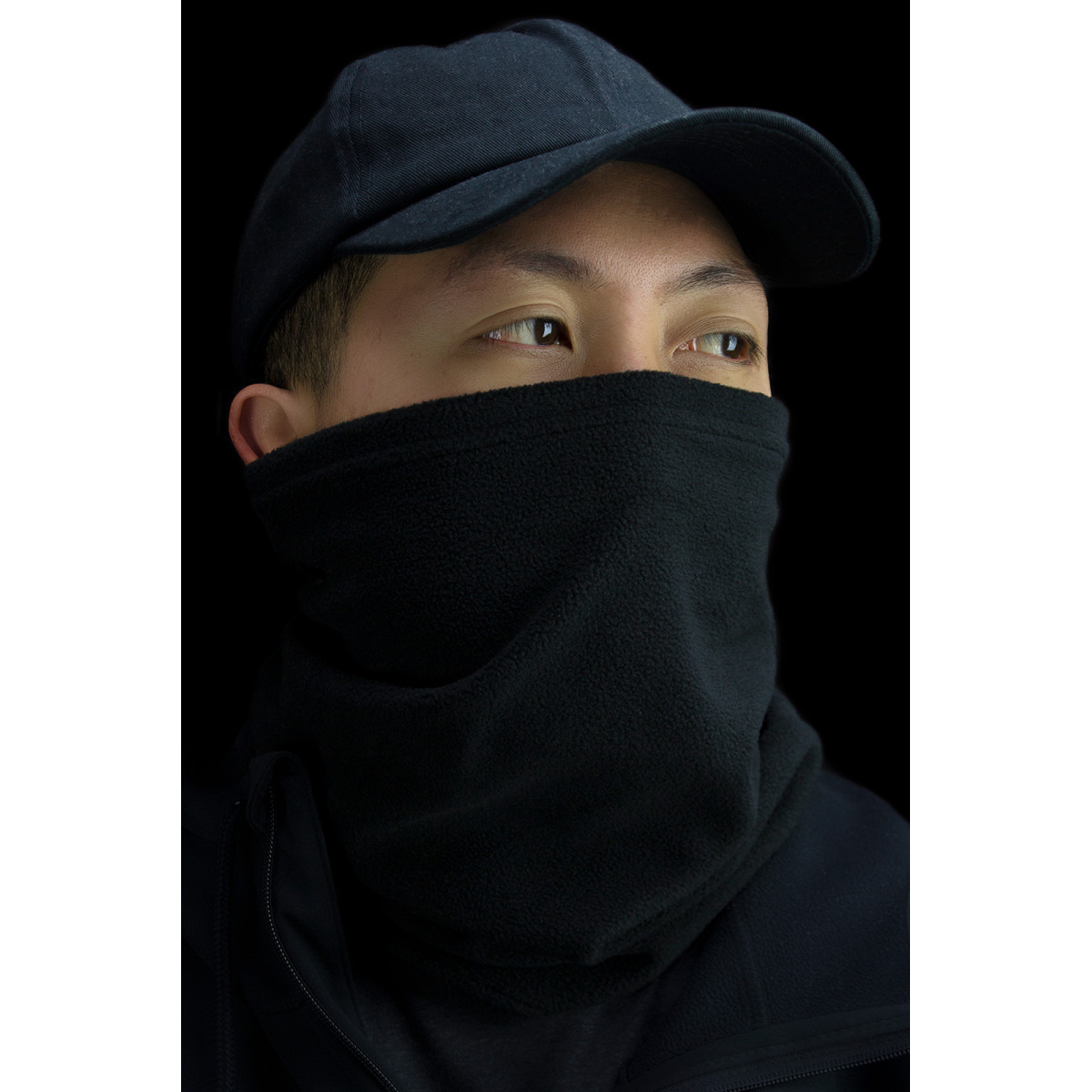 ZAN Headgear #WFMFN114 - Microfleece Neck Gaiter - Black