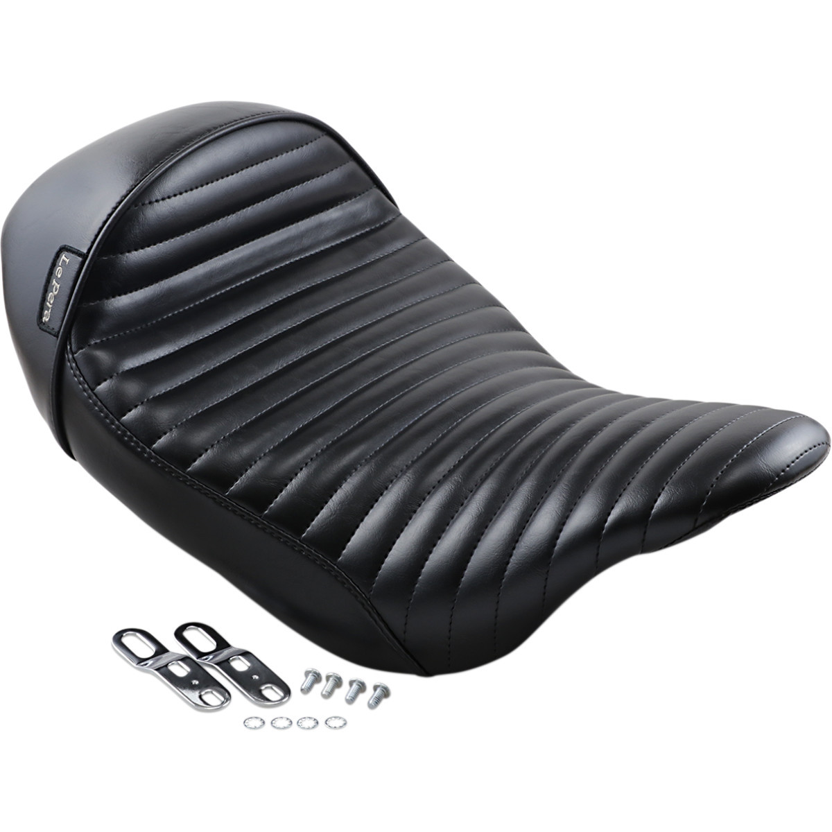LE Pera #LK-427 PT - Stubs Cafe Seat - Pleated - Black