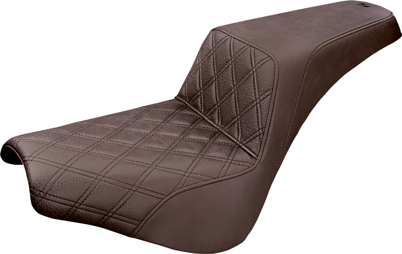 Step Up Seat - Drivers Lattice Stitched - Brown