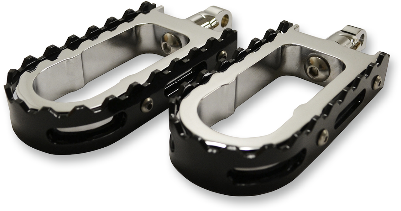 BMX Footpegs - Chrome/Black - Lutzka's Garage