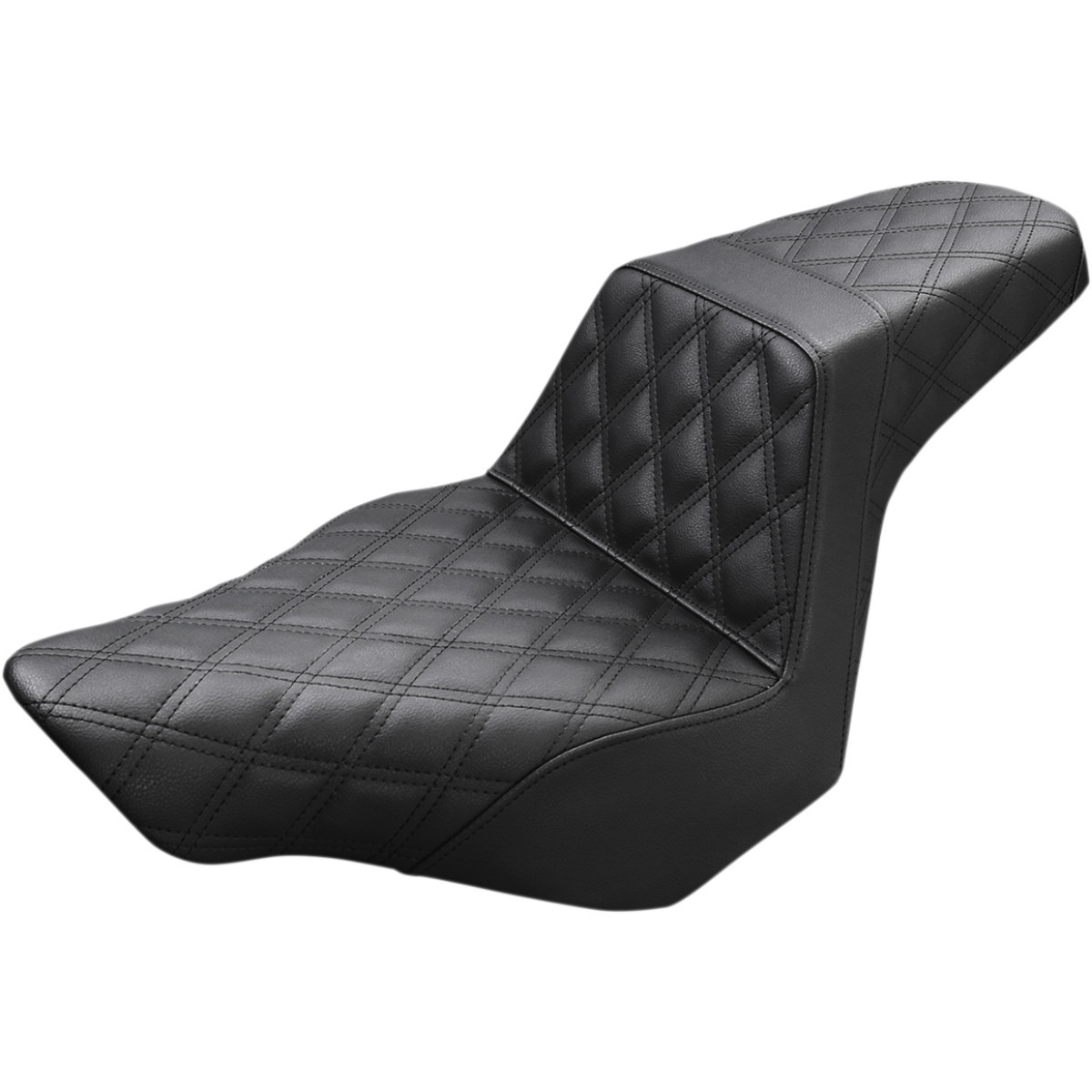 Saddlemen #813-27-175 - Step-Up Seat - Full Lattice Stitch - Black - FXSB