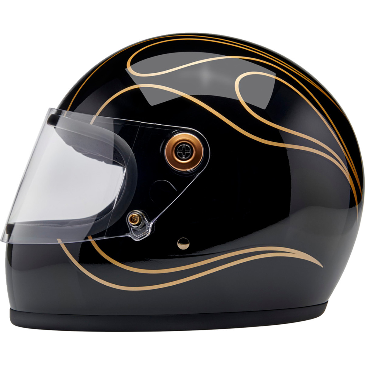 Biltwell #1003-567-506 - Gringo S Helmet - Gloss Black Flames - 2XL