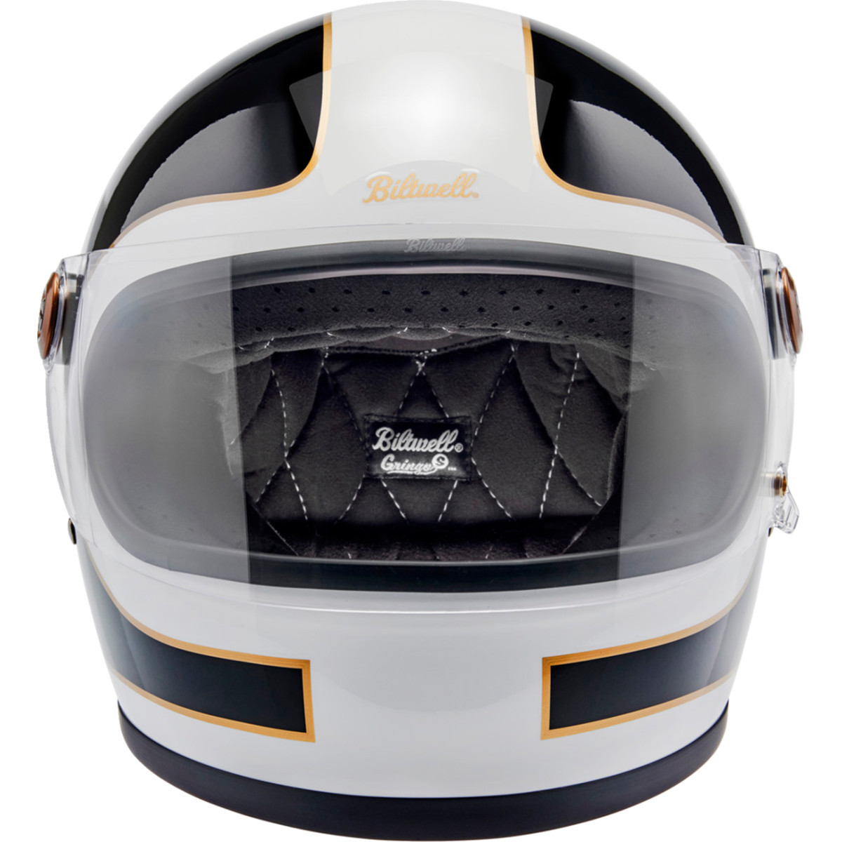 Biltwell #1003-566-506 - Gringo S Helmet - Gloss White/Black Tracker - 2XL