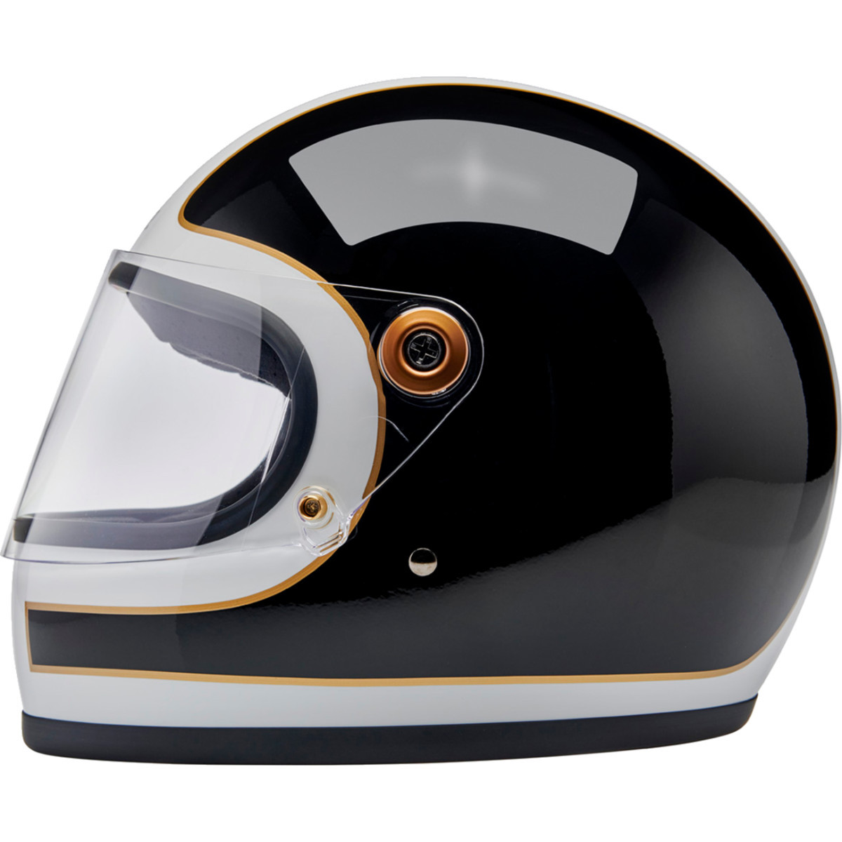 Biltwell #1003-566-506 - Gringo S Helmet - Gloss White/Black Tracker - 2XL