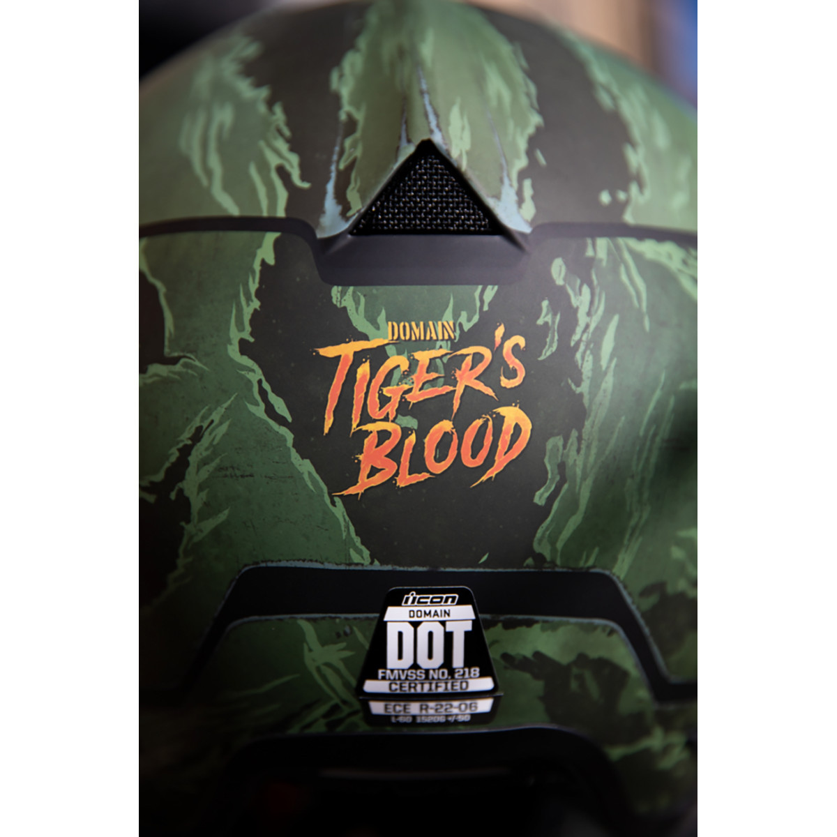 Icon - Domain™ Helmet - Tiger's Blood - Green - Small