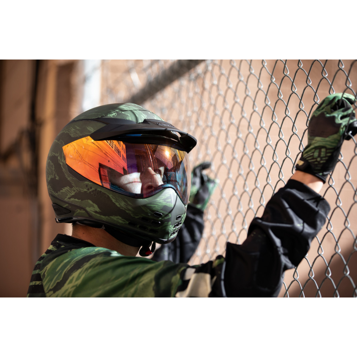 Icon - Domain™ Helmet - Tiger's Blood - Green - Medium