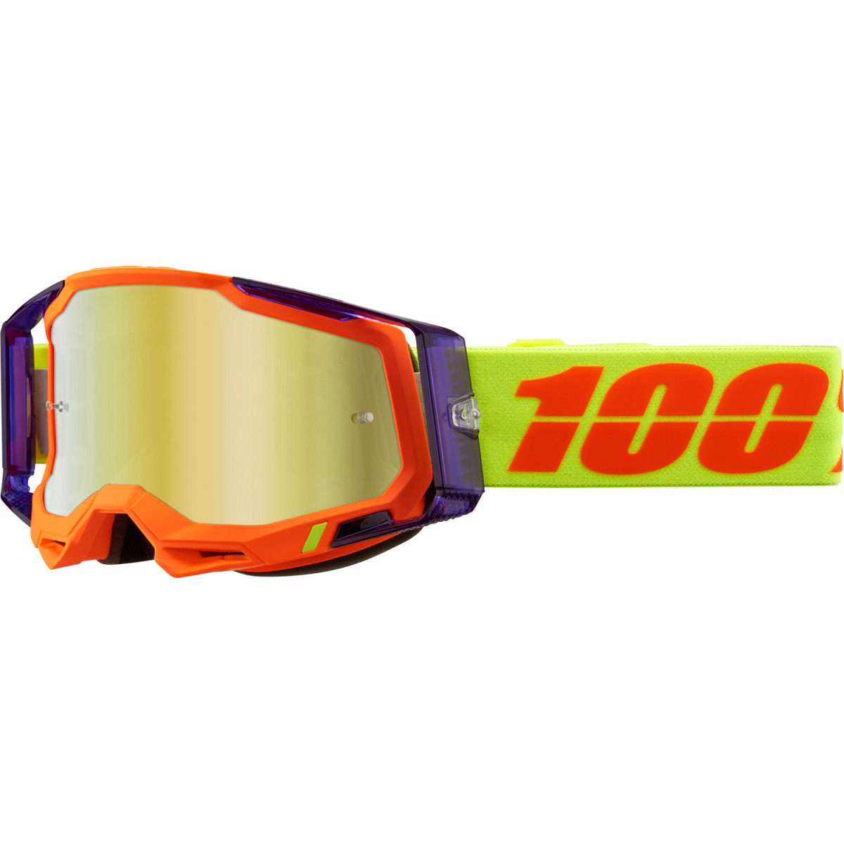 100% #50010-00021 - Racecraft 2 Goggle - Panam - Gold Mirror Lens
