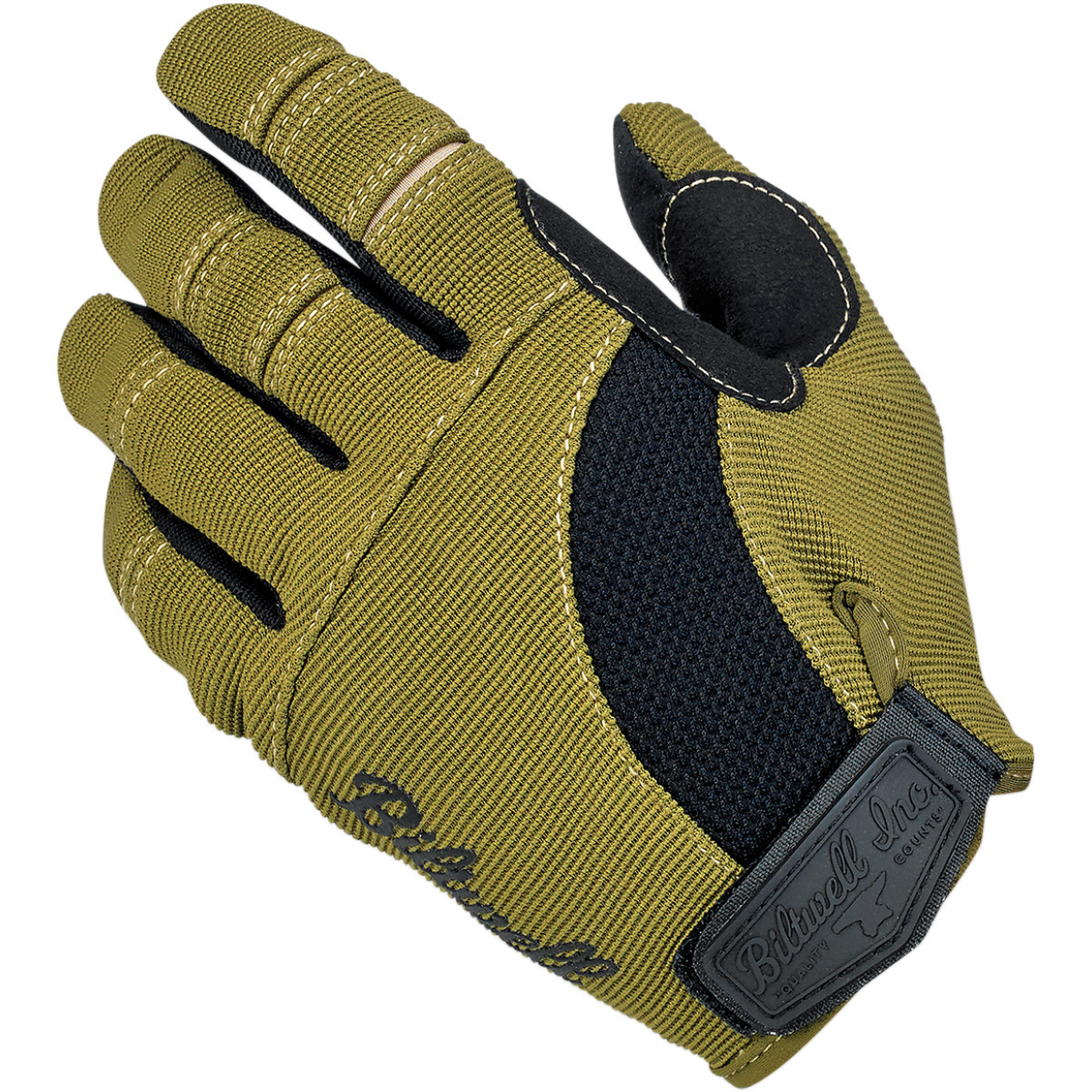 Biltwell #1501-0309-002 - Moto Gloves - Olive/Black - Small